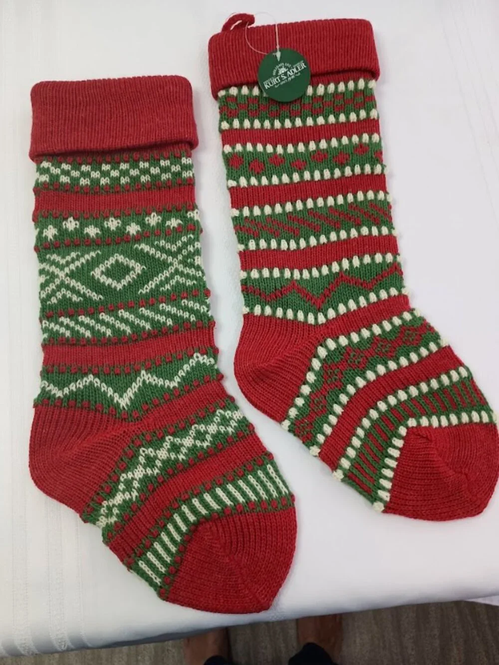 Kurt S. Alder Christmas Knit Stockings - Set of 2